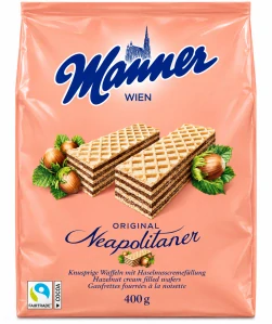 Manner Original Neapolitaner křupavé oplatky s krémovou oříškovou náplní 400 g