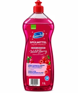 Saubermax mycí prostředek na nádobí Wild Berry / Lesní plody (1 l)