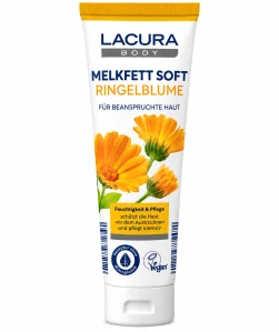 Lacura Body Melkfett Soft Ringelblume – Tělový krém s měsíčkem lékařským / Zvláčňující a regenerační péče (150 ml)