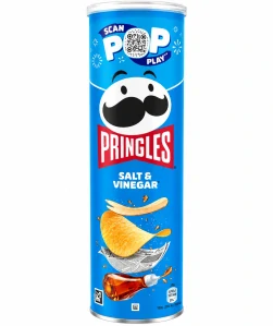 Pringles Salt & Vinegar – Slaný snack s příchutí soli a octa (185 g)