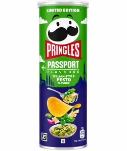 Pringles Passport Flavours Italian Style Pesto – Slaný snack s příchutí pesta (165 g)