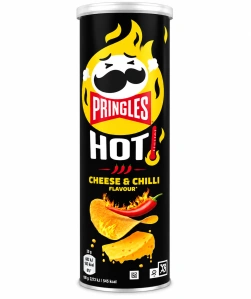 Pringles Hot Cheese & Chilli bramborový snack - s příchutí sýr a chilli  160 g