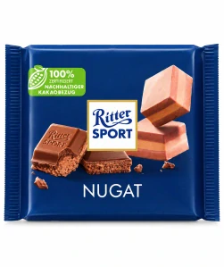 Ritter Sport Nugat – mléčná čokoláda plněná nugátem 100 g