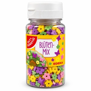 Gut & Günstig Cukrový dekorační mix ve tvaru květů 60 g