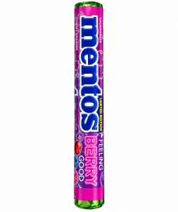 Mentos Feeling Berry Good žvýkací bonbóny s ovocnou příchutí – malina, borůvka a třešeň 37,5 g