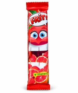 FRITT Ovocný žvýkací bonbón s příchutí grapefruitu s vitamínem C 70 g (6×11,7 g)
