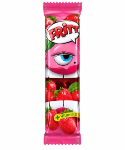 FRITT Ovocné žvýkací bonbóny s jahodovou příchutí a s vitamínem C 70 g (6×11,7 g)