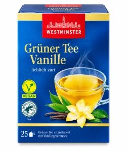 Westminster Zelený čaj Vanilka 43,75 g (25 nálevových sáčků)