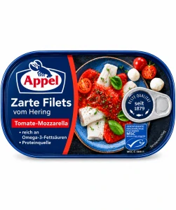 Appel Jemné filety ze sledě v rajčatovo-mozzarellové omáčce 200 g