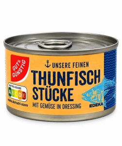 Gut & Günstig Tuňákové kousky se zeleninou v dresinku 185 g