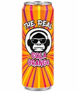 The Real Taste! - Kofeinový nealkoholický nápoj s příchutí cola-pomeranč 330 ml