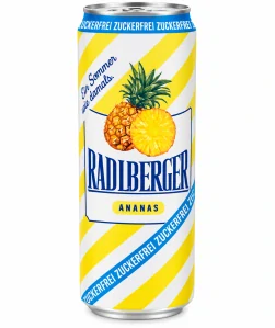 Radlberger Ananas - Nealkoholický sycený nápoj s příchutí ananasu bez cukru 330 ml