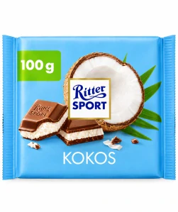 Ritter Sport Mléčná čokoláda s kokosovou náplní (100 g)