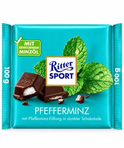 Ritter Sport Hořká čokoláda s mátovou náplní 100 g