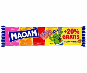 Maoam Bloxx Žvýkavé bonbóny s ovocnými příchutěmi a příchutí koly 264 g (12 × 22 g)