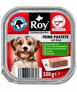 Roy Kompletní krmivo pro dospělé psy – Jemná paštika s hovězím masem 150 g