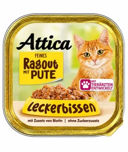 Attica Kompletní krmivo pro dospělé kočky – Jemné ragú s krůtím masem 100 g