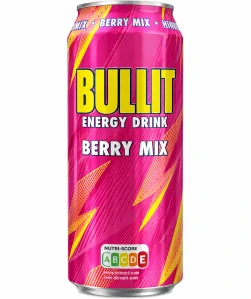 Bullit Berry Mix - Energetický nápoj s příchutí malin a borůvek 500 ml