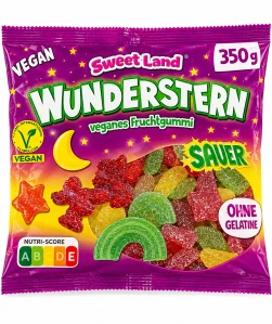 SweetLand Wunderstern - Kyselé veganské ovocné želé bonbóny 350 g