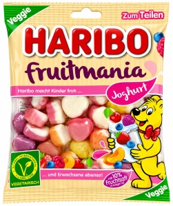 HARIBO Fruitmania Joghurt - Ovocné želé bonbóny s jogurtem 160 g