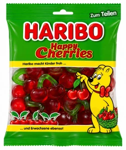 HARIBO Happy Cherries - Ovocné želé bonbóny s příchutí třešní 175 g