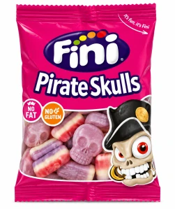 Fini Pirate Skulls Želé lebky s náplní 90 g