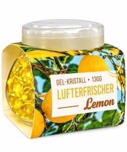 Gel-Kristall Osvěžovač vzduchu v gelových krystalech s vůní citrónu (130 g)
