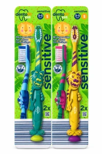 Dento fit Kids Sensitive – Dětský zubní kartáček 3–5 let (2 ks)