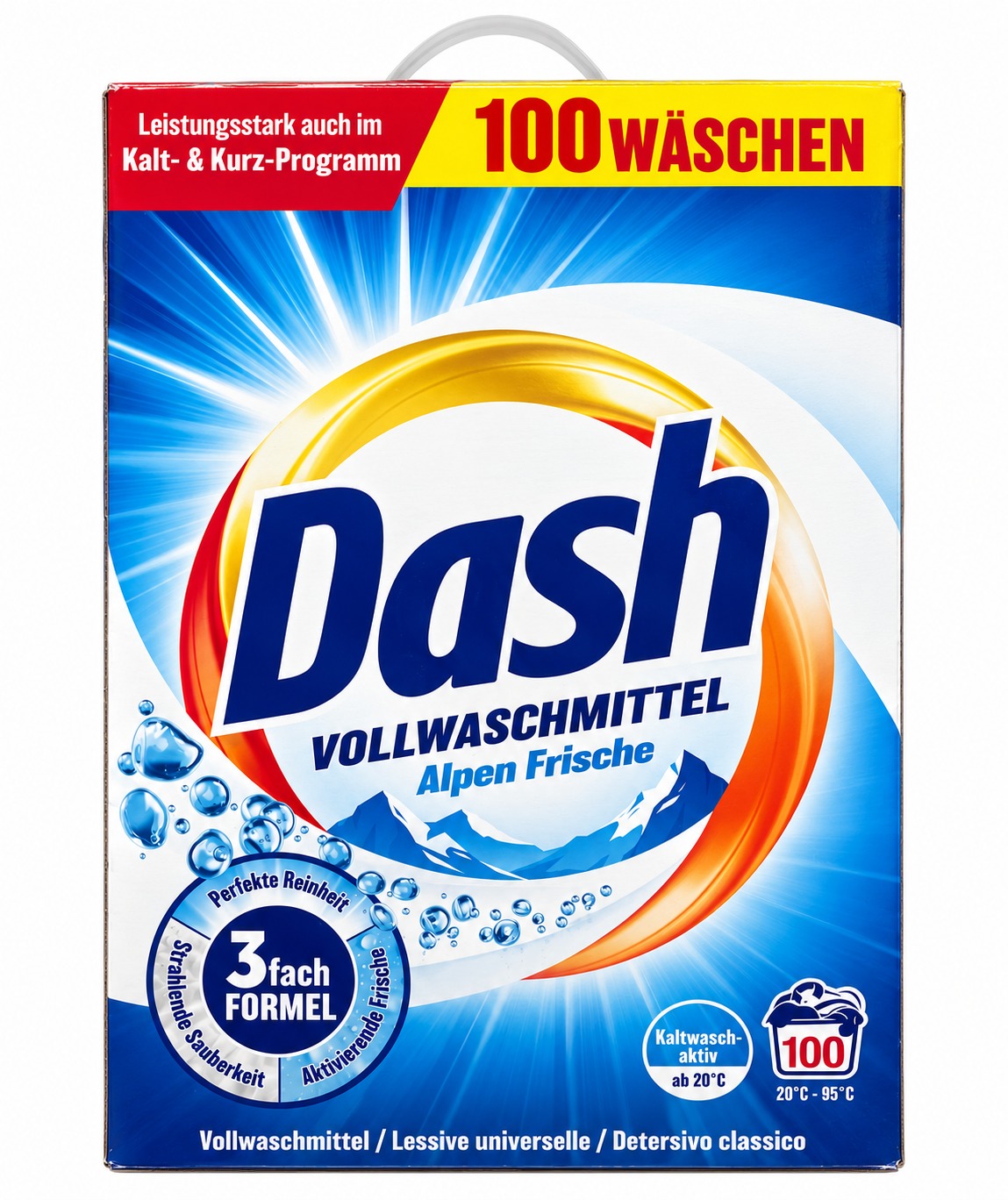 Dash Univerzální prací prášek na bílé a světlé prádlo Horská svěžest (5 kg / 100 pracích dávek)