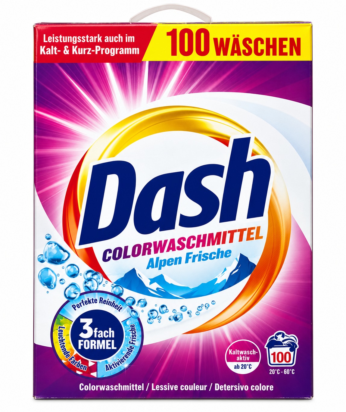 Dash Prací prášek na barevné prádlo Horská svěžest (5 kg / 100 pracích dávek)