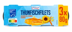 Dreimaster Kousky tuňáka ve slunečnicovém oleji 3× 80 g