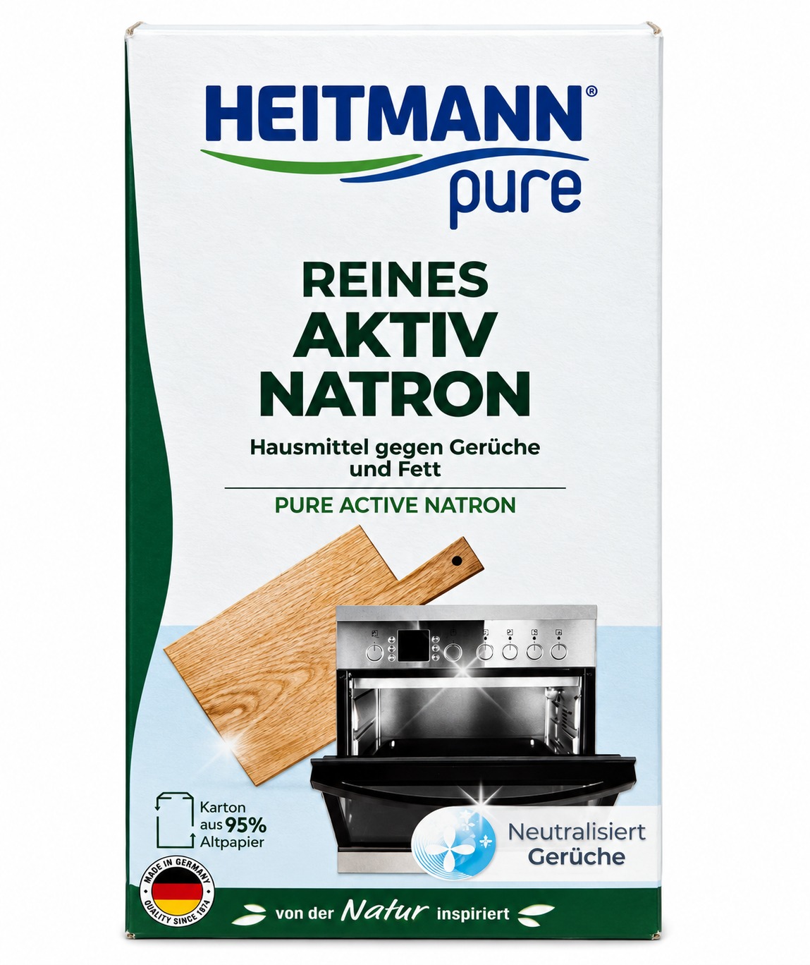 HEITMANN pure Čistá aktivní jedlá soda na úklid a pachy 450 g