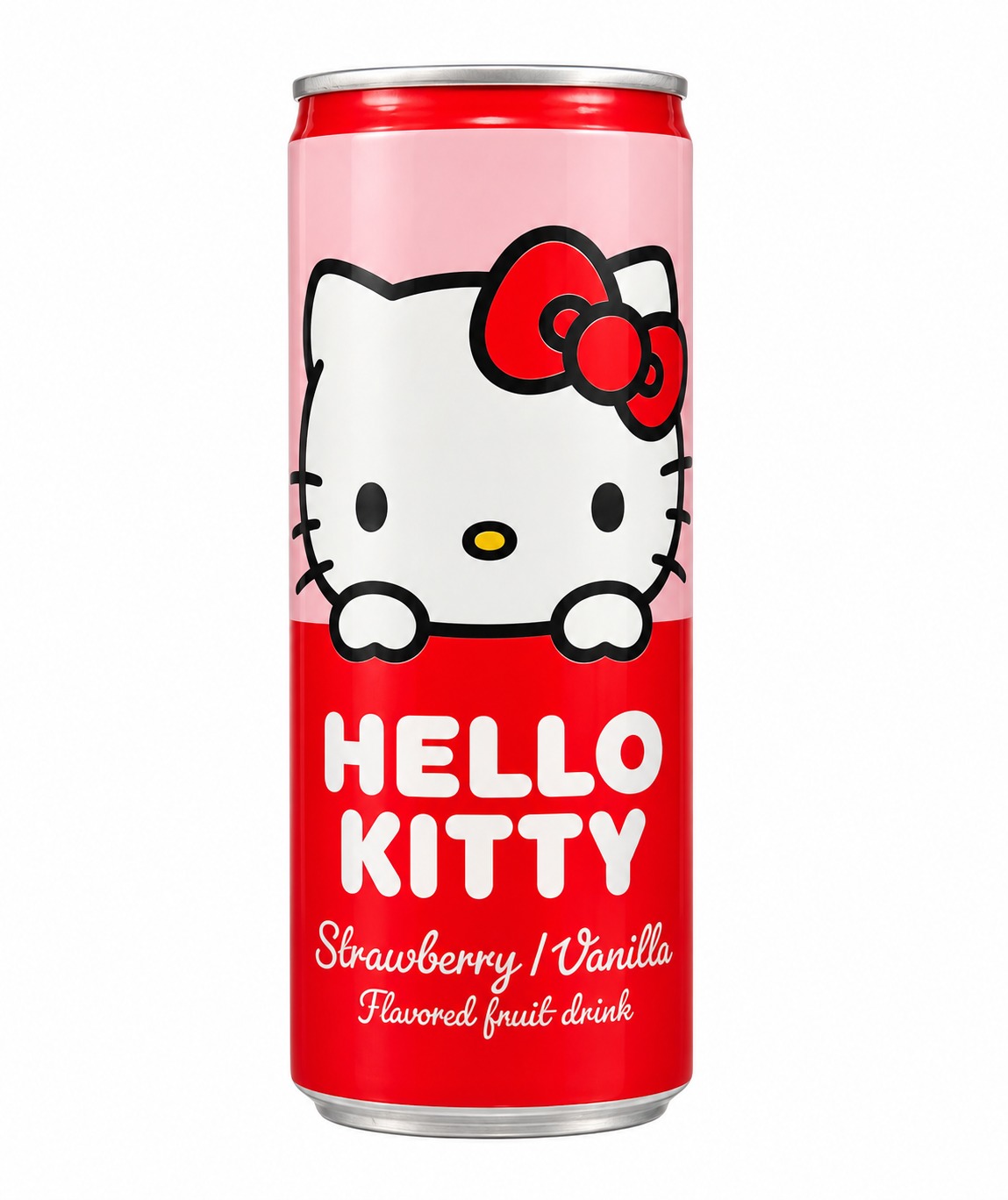 Hello Kitty Lehce sycený ovocný nápoj s příchutí Jahoda a Vanilka 250 ml