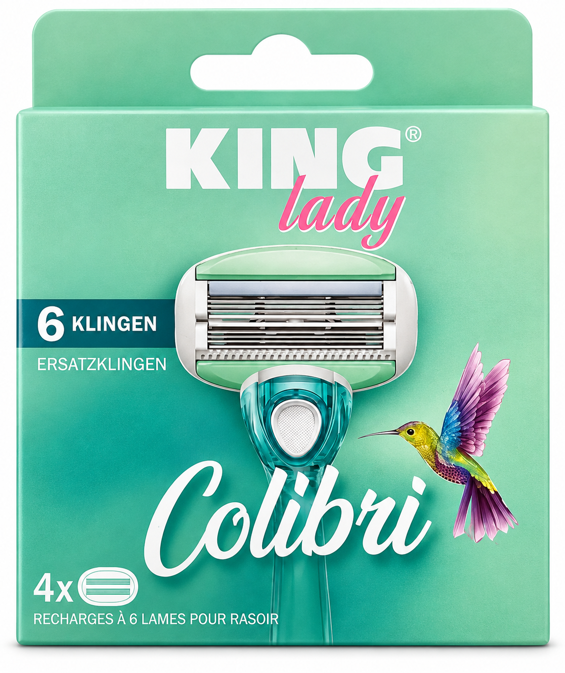 KING lady Colibri Náhradní hlavice se 6 břity (4 ks)