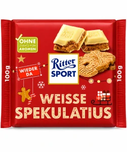 Ritter Sport Weisse Spekulatius bílá čokoláda s kořeněnou náplní a sušenkou 100 g