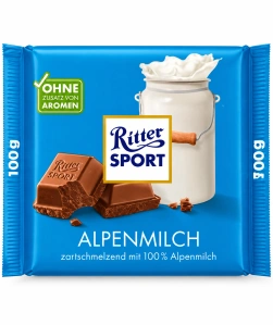Ritter Sport Alpenmilch alpská mléčná čokoláda 100 g