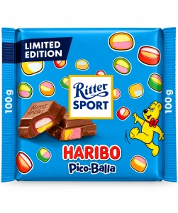 Ritter Sport Haribo Pico-Balla mléčná čokoláda s ovocným želé 100 g