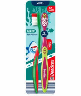 Dentitex Junior – Dětský zubní kartáček Měkký 6+ let (2 ks)