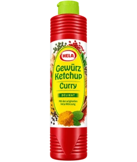 Hela Kořeněný kečup s jemnou příchutí kari 800 ml